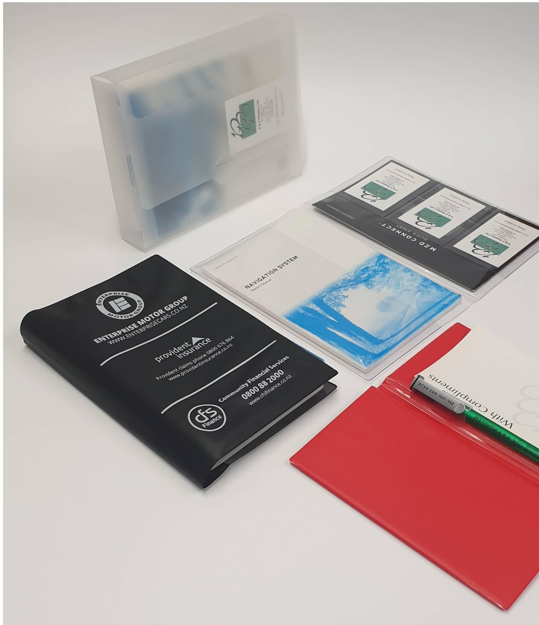 Document wallets, rego pockets, document holder PP Plastics